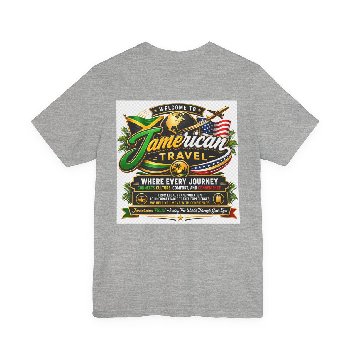 Jamerican Travel T-Shirt | Vintage Travel Logo Tee