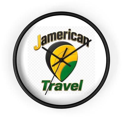 Jamerican Travel Wall Clock — Tropical Jamaica-Inspired Home Decor