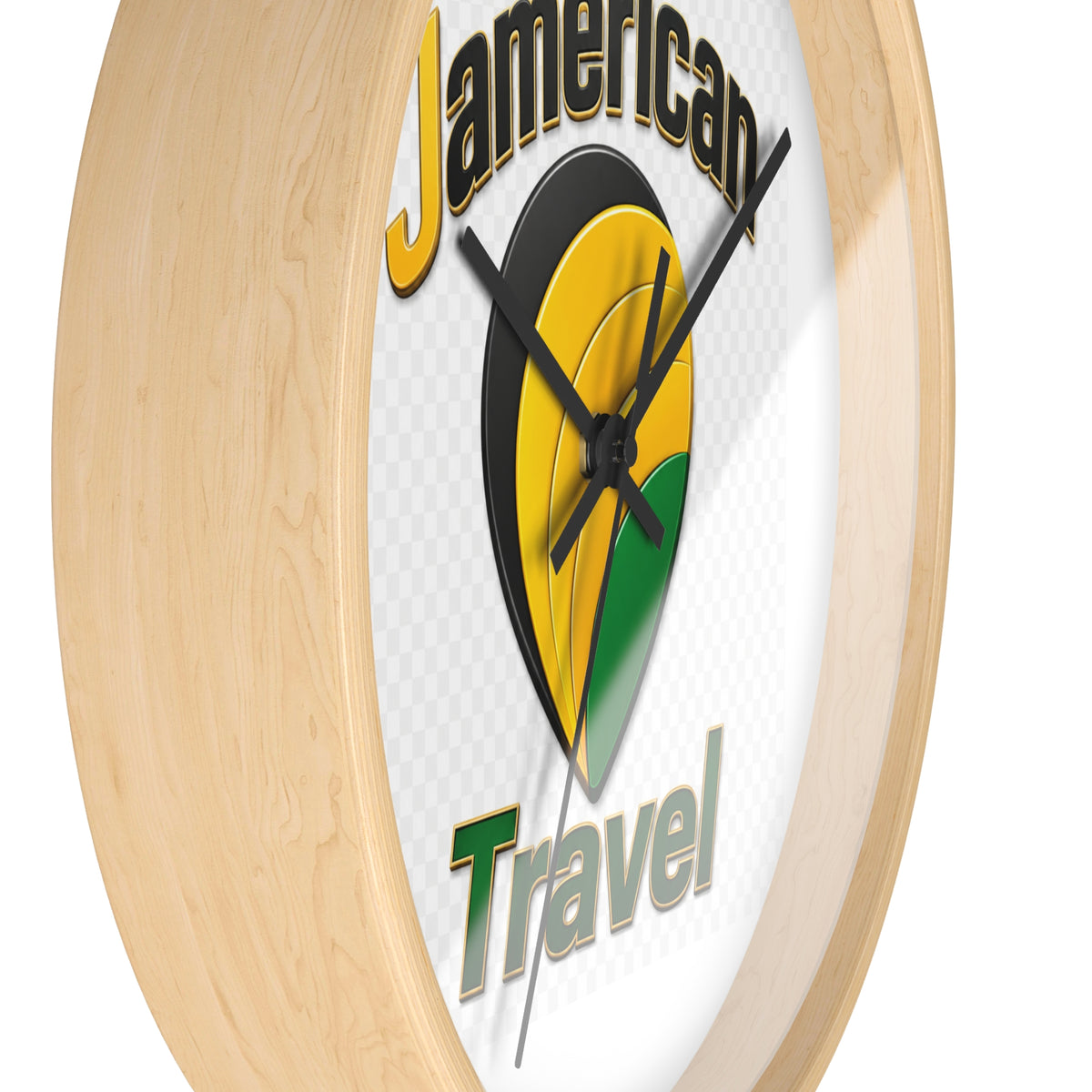 Jamerican Travel Wall Clock — Tropical Jamaica-Inspired Home Decor