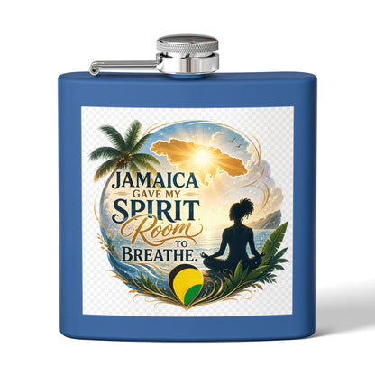 Jamaica Spirit Flask — 6oz Stainless Steel Travel Hip Flask