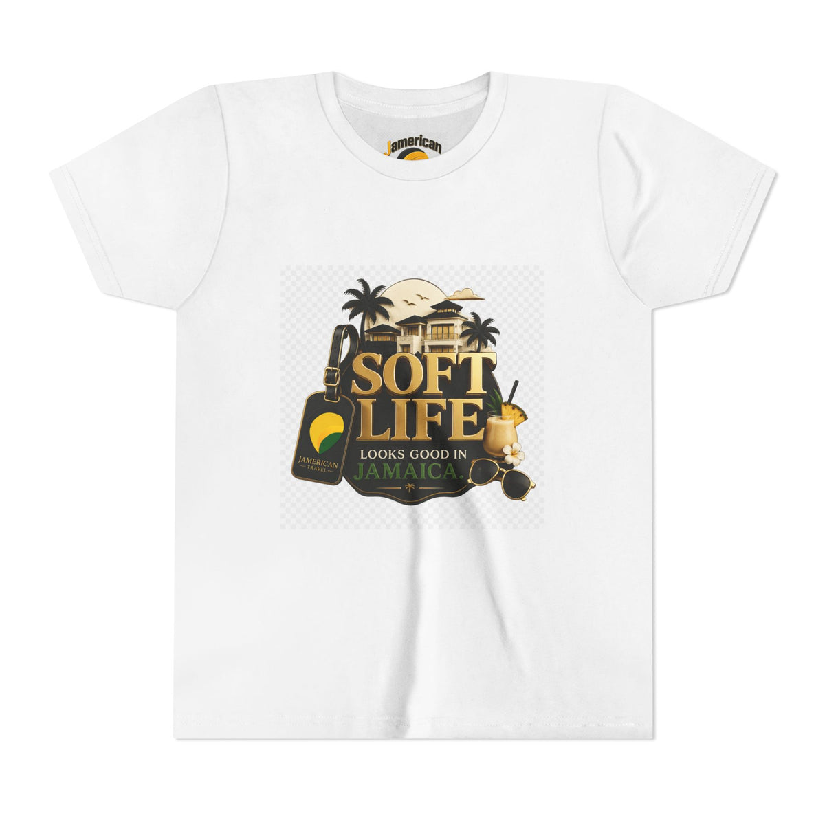 Youth Tee — "Soft Life" Jamaica Vacation Shirt / "This island didn’t just host me — it claimed me. Yard forever" Kids T‑Shirt
