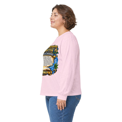 Reconversion Rebaptism Scripture Design Long Sleeve Tee | Christian Faith Shirt