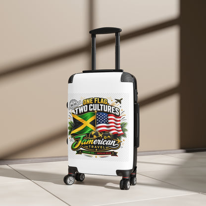 Jamerican Travel Carry-On Suitcase – "One Flag Two Cultures" Jamaican & American Luggage
