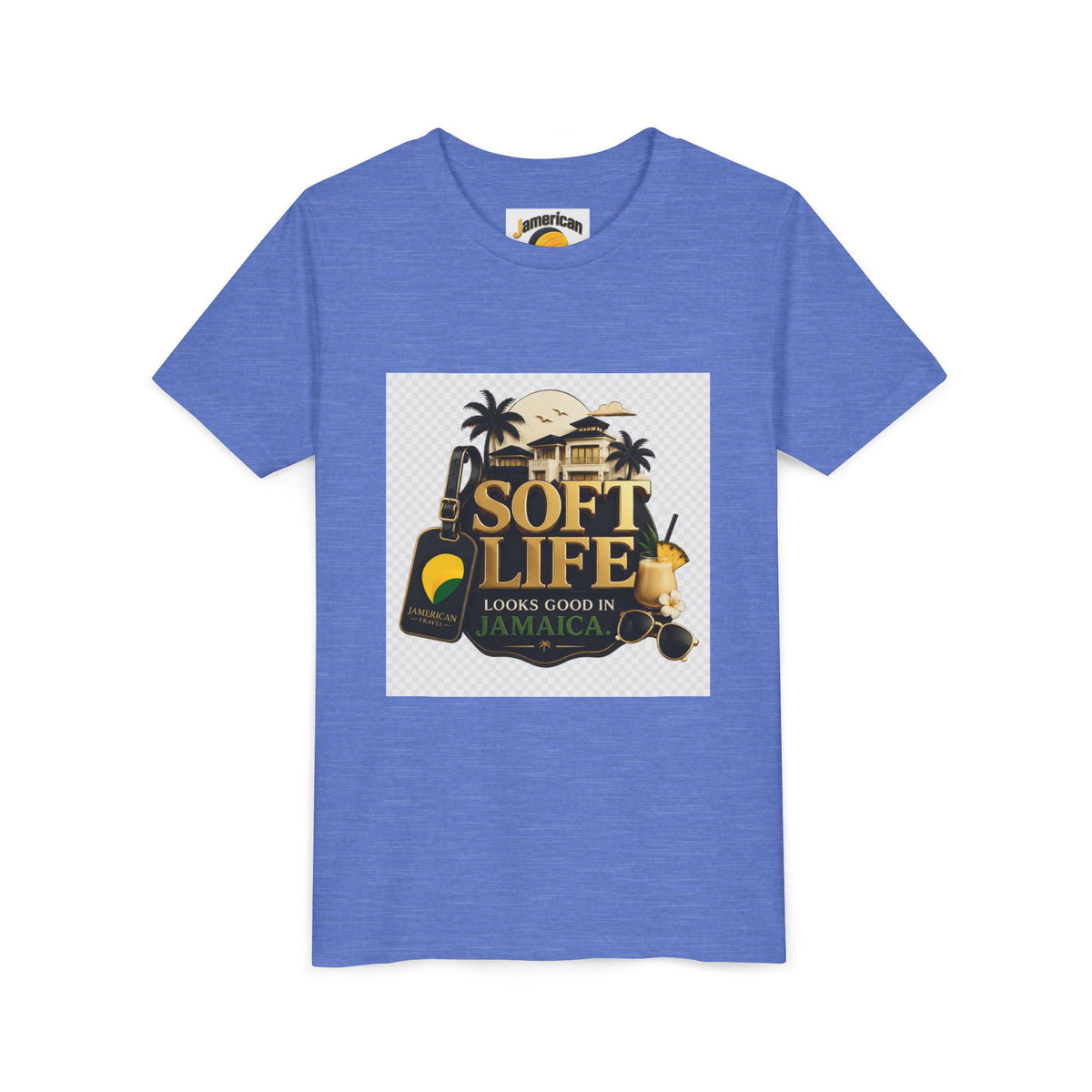 Youth Tee — "Soft Life" Jamaica Vacation Shirt / "This island didn’t just host me — it claimed me. Yard forever" Kids T‑Shirt