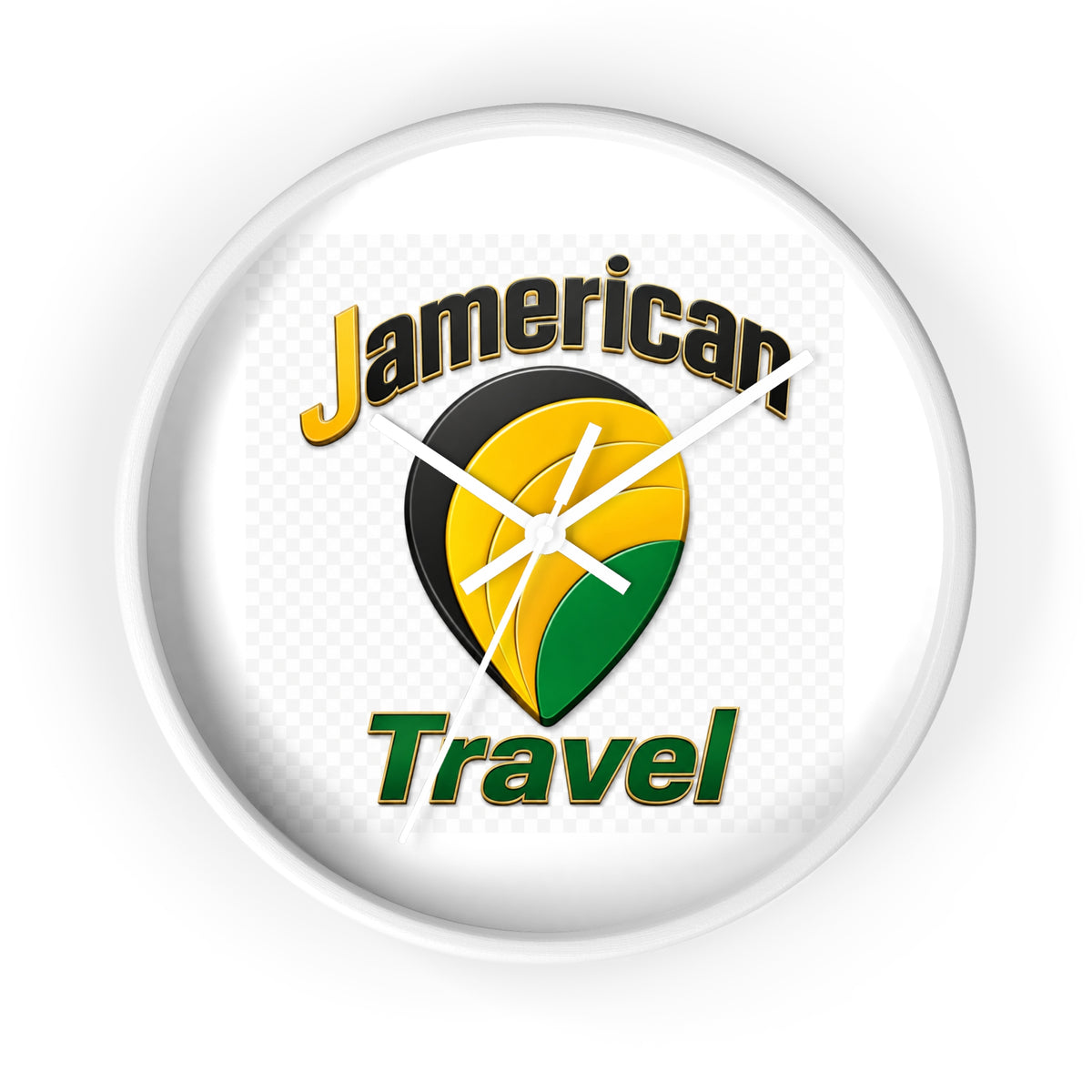 Jamerican Travel Wall Clock — Tropical Jamaica-Inspired Home Decor