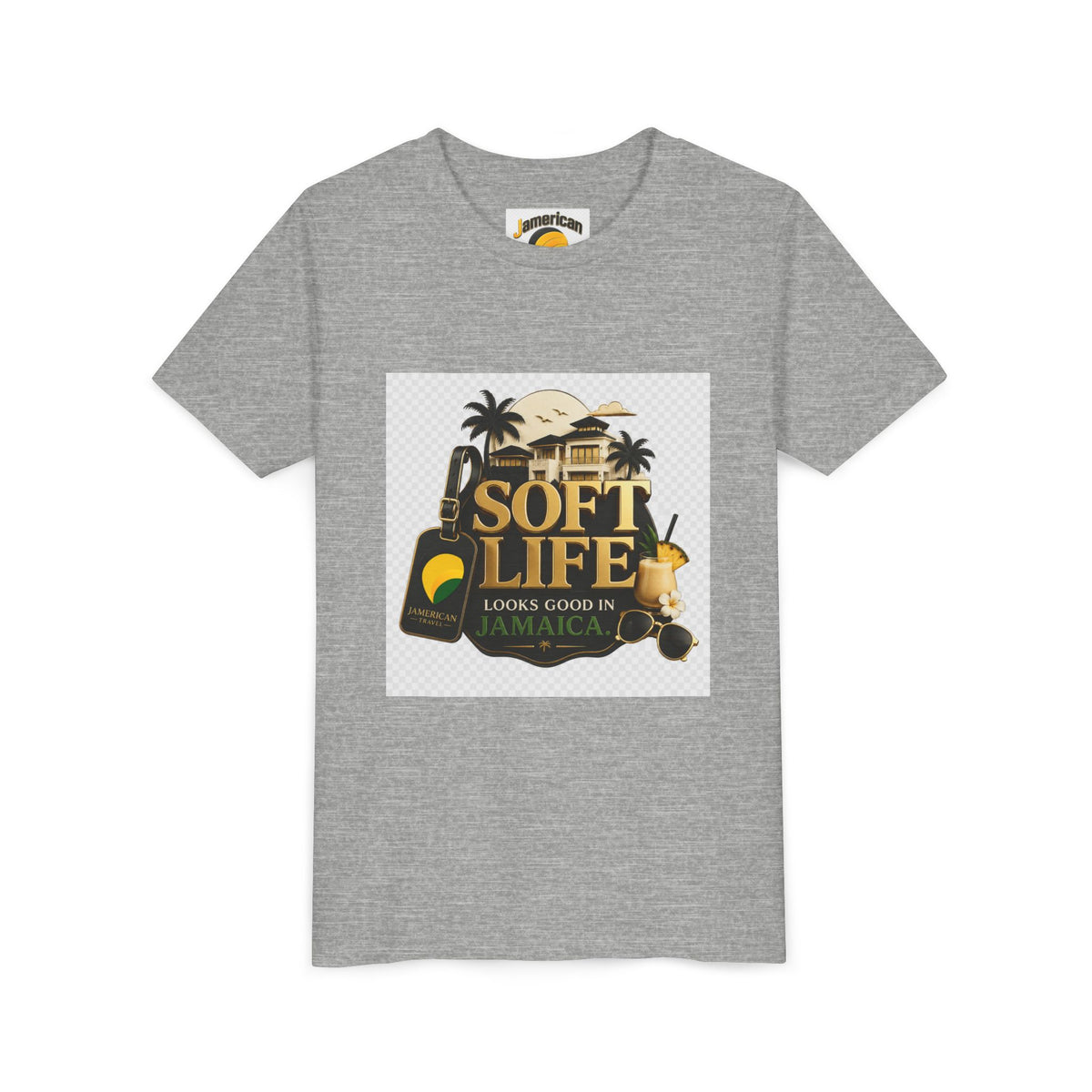 Youth Tee — "Soft Life" Jamaica Vacation Shirt / "This island didn’t just host me — it claimed me. Yard forever" Kids T‑Shirt