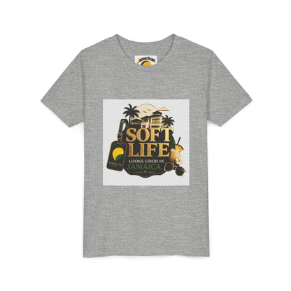 Youth Tee — "Soft Life" Jamaica Vacation Shirt / "This island didn’t just host me — it claimed me. Yard forever" Kids T‑Shirt