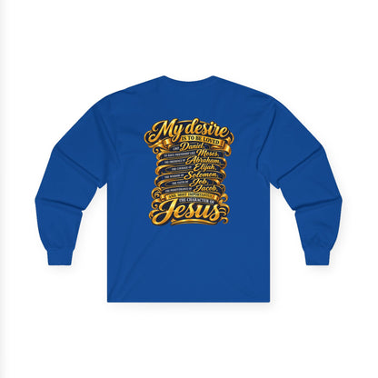 Reconversion Rebaptism Scripture Design Long Sleeve Tee | Christian Faith Shirt