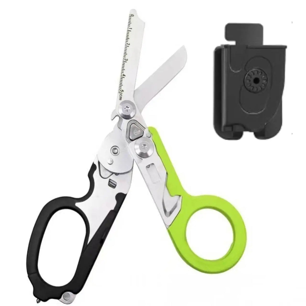 6In1 Multifunctional Trauma Shears Emergency Response Scissors with Seatbelt Cutter Glass Breaker for Outdoor Rescue First Aid