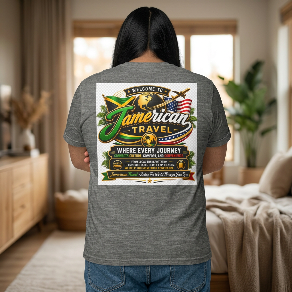 Jamerican Travel T-Shirt | Vintage Travel Logo Tee