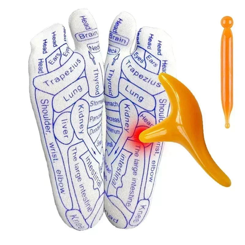 Physiotherapy Foot Care Massage Relieve Tired Feet Sock Acupressure Foot Massager Reflexology Socks Foot Acupoint Massage Tool