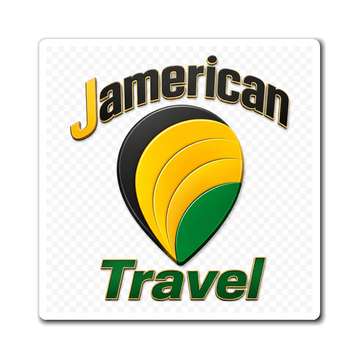 Travel Magnet — "Jamerican Travel" Logo Fridge Magnet