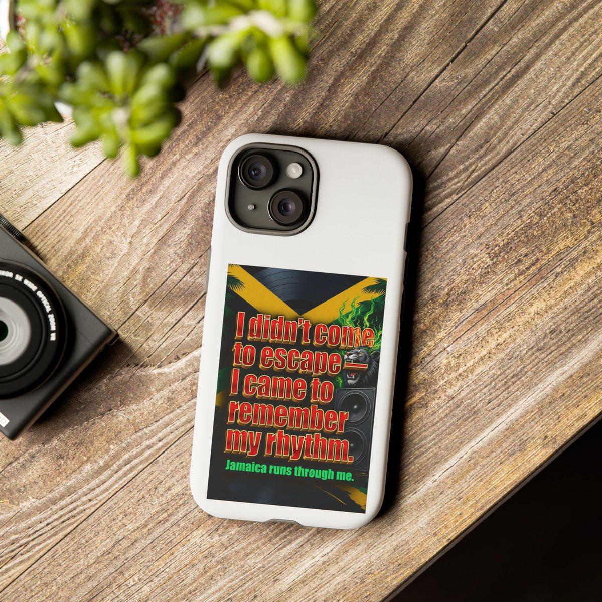 Jamaica Rhythm Phone Case — "I didn't come to escape, I came to remember my rhythm"