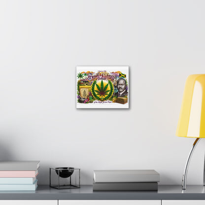 Reggae Herb of Life Canvas Print — Jamaican Rastafarian Cannabis Artwork, 'Bush & Curvns' Decorative Wall Art