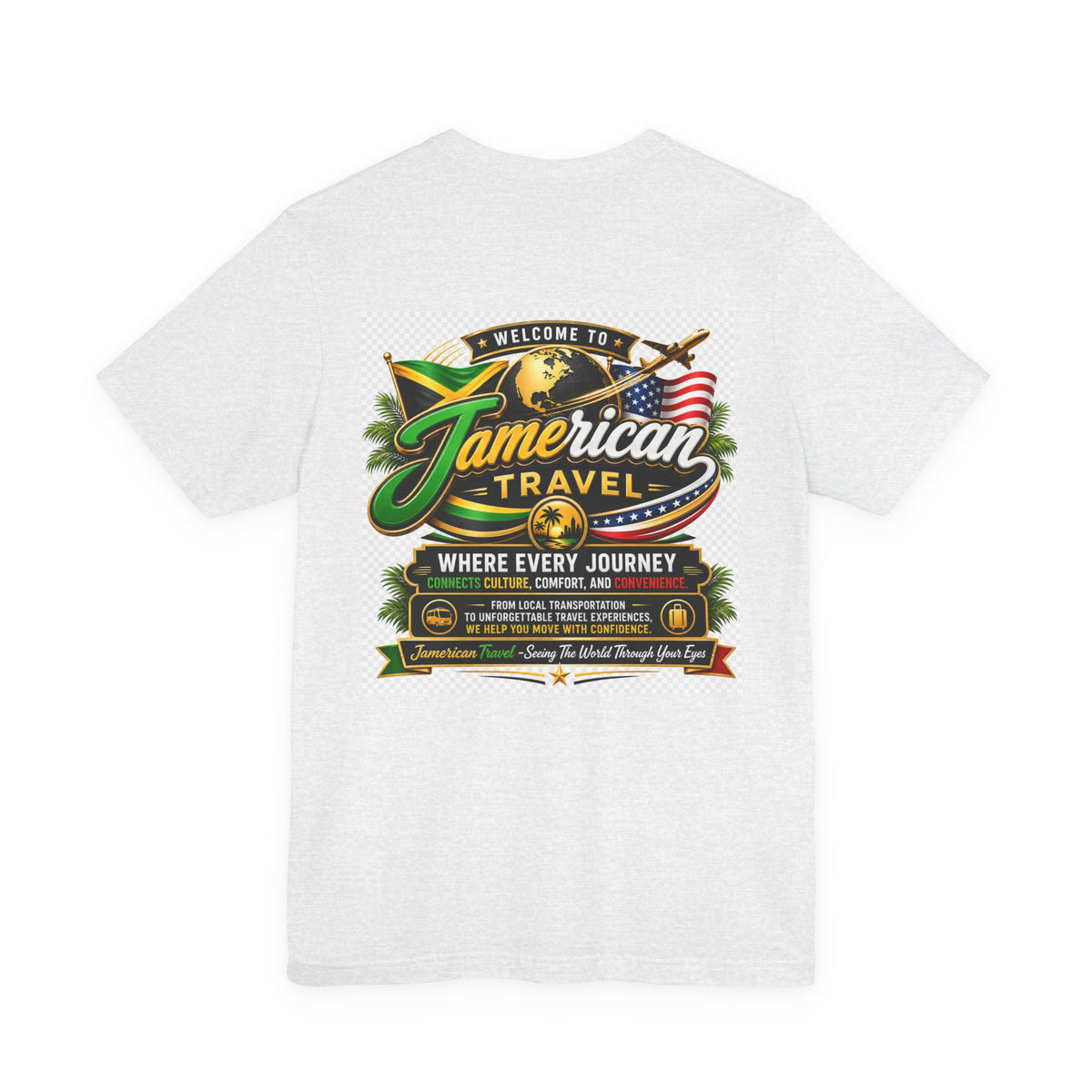 Jamerican Travel T-Shirt | Vintage Travel Logo Tee
