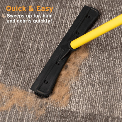 Pet Hair Removal Rubber Broom, 61" Telescopic Handle