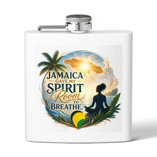 Jamaica Spirit Flask — 6oz Stainless Steel Travel Hip Flask