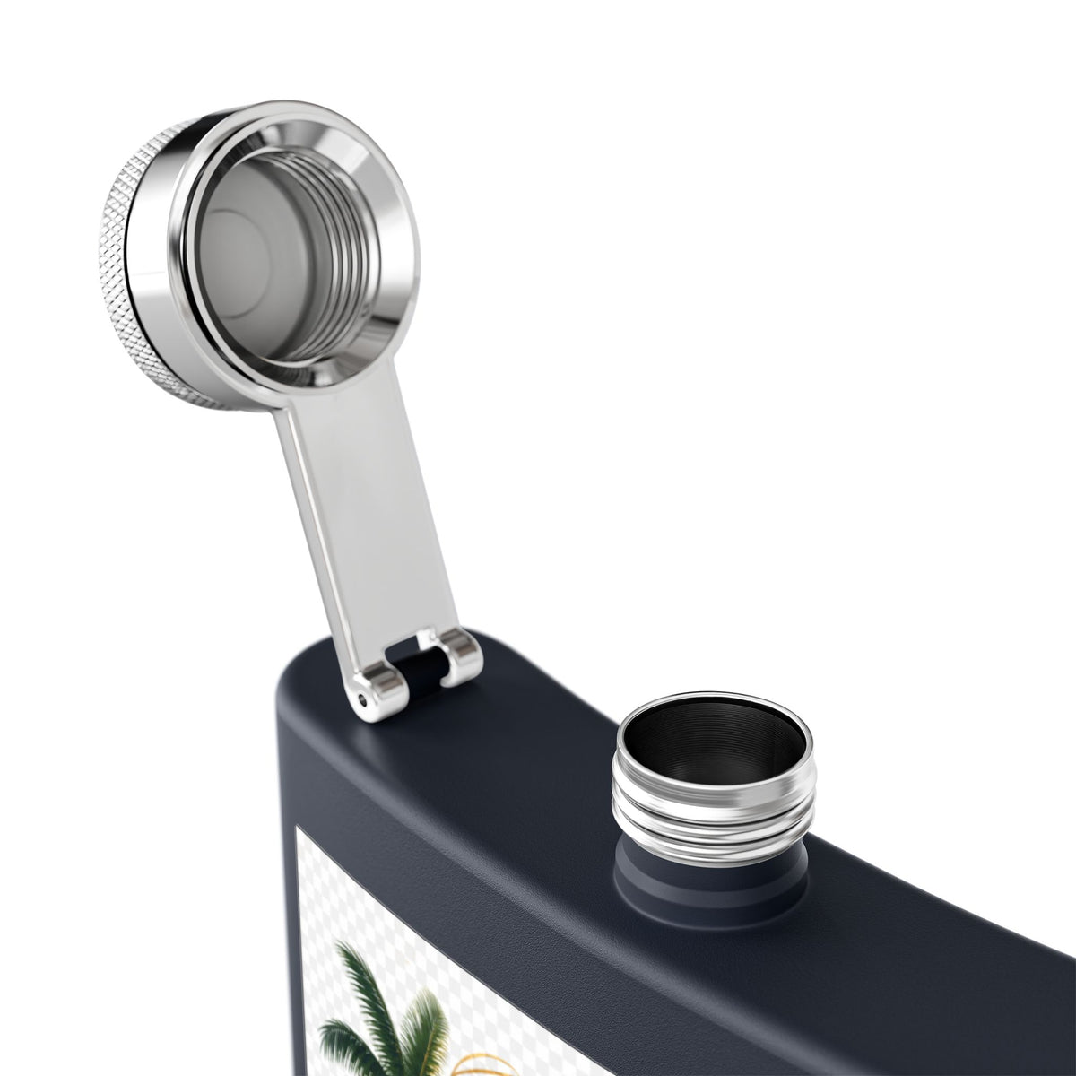 Jamaica Spirit Flask — 6oz Stainless Steel Travel Hip Flask