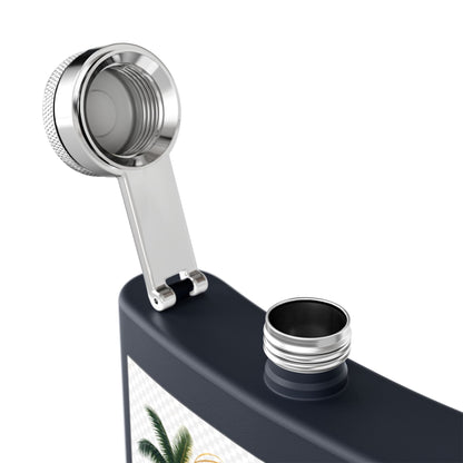 Jamaica Spirit Flask — 6oz Stainless Steel Travel Hip Flask