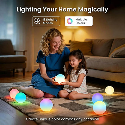 3-Inch Rechargeable LED Ball Lights, Glowing Sphere Lights W/Remote