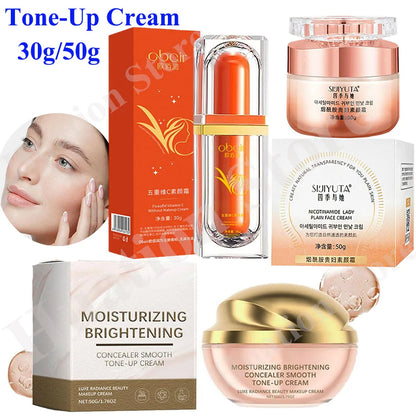 Moisturizing Concealer Smooth Tone-Up Cream Skin Shrink Pores Concealer and Isolation Cream Cosmetics Makeup 30G/50G
