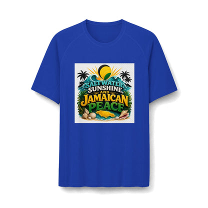 Jamaican Beach Vibes Rashguard Tee — "Saltwater Sunshine and Jamaican Peace"
