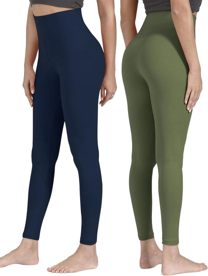 Creamlush Women's High-Waisted Full Length and Capri Leggings