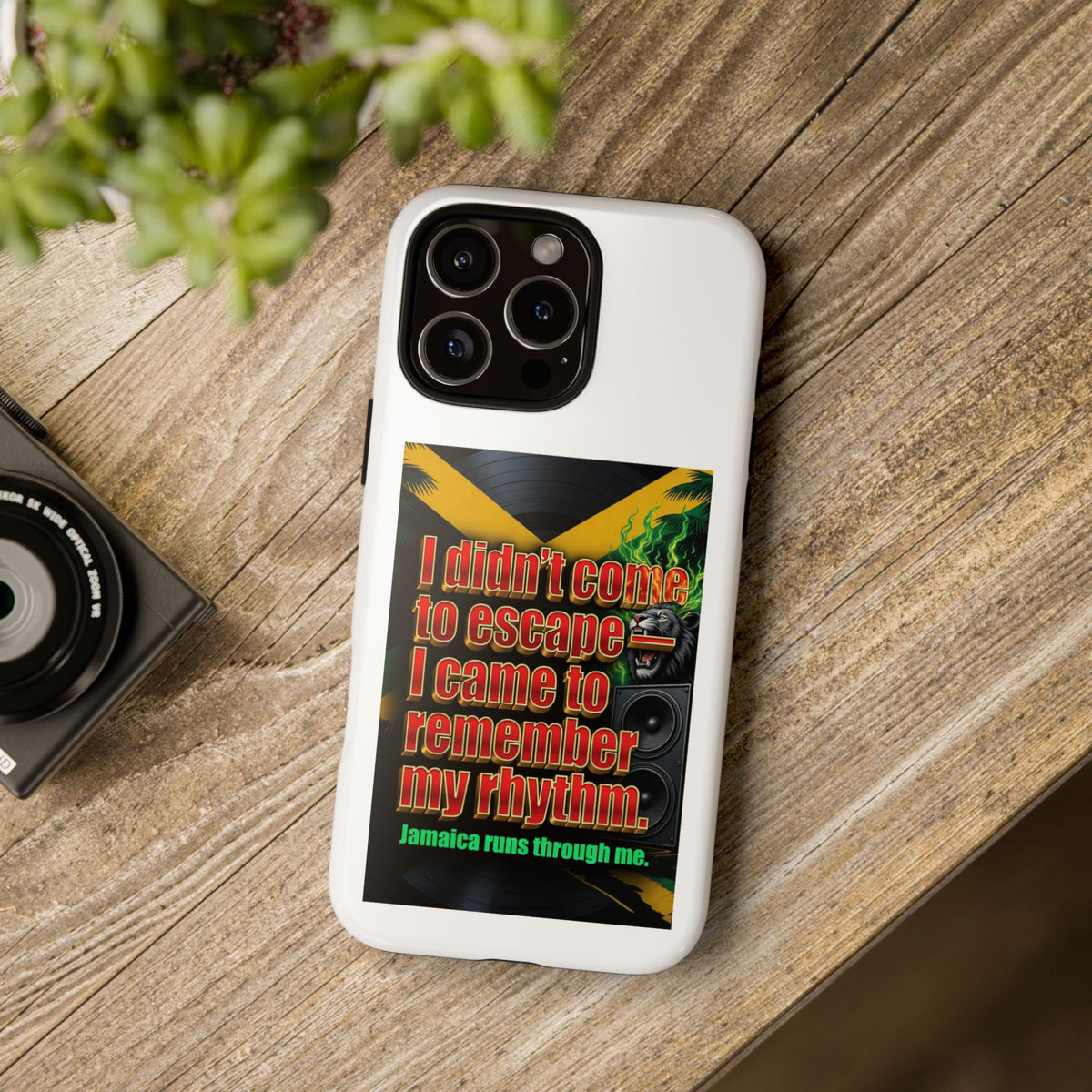 Jamaica Rhythm Phone Case — "I didn't come to escape, I came to remember my rhythm"