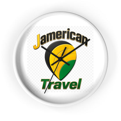 Jamerican Travel Wall Clock — Tropical Jamaica-Inspired Home Decor