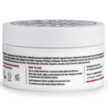 Hustle Butter Tattoo Aftercare 5Oz Tattoo Balm, Heals + Protects New Tattoos and Rejuvenates Older Tattoos - 100% Vegan Cream No-Petroleum