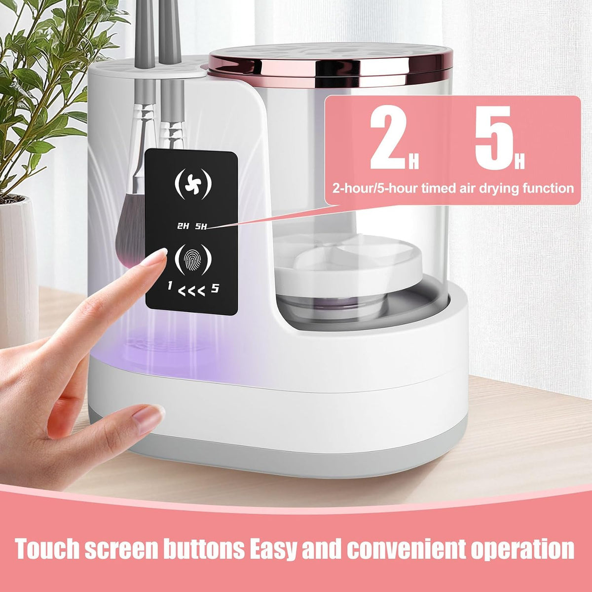3 in 1 Electric Makeup Brush Cleaner Machine, Brush Cleaner and Dryer