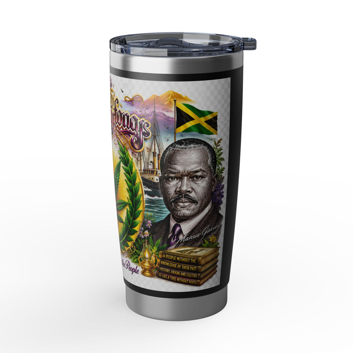 Cannabis Leaf Vagabond 20oz Tumbler – Rasta Herb of Life Travel Cup