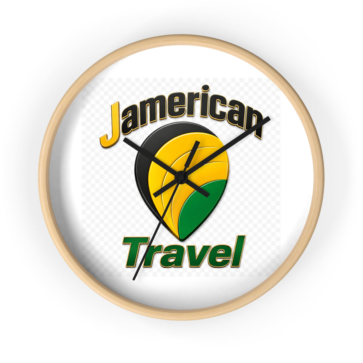 Jamerican Travel Wall Clock — Tropical Jamaica-Inspired Home Decor