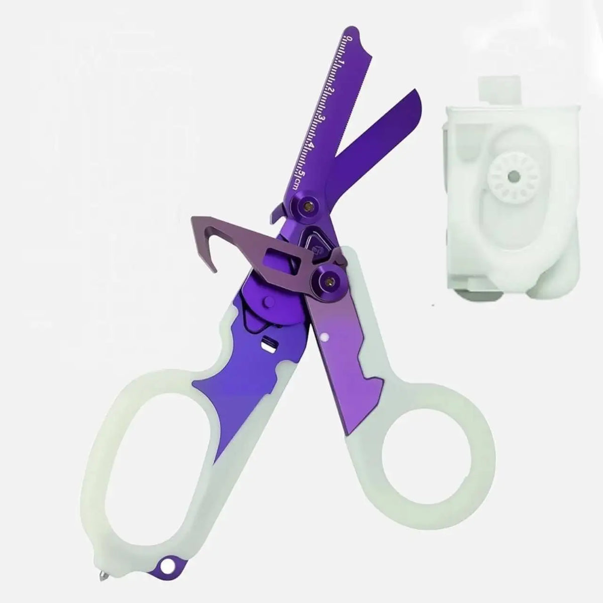 6In1 Multifunctional Trauma Shears Emergency Response Scissors with Seatbelt Cutter Glass Breaker for Outdoor Rescue First Aid