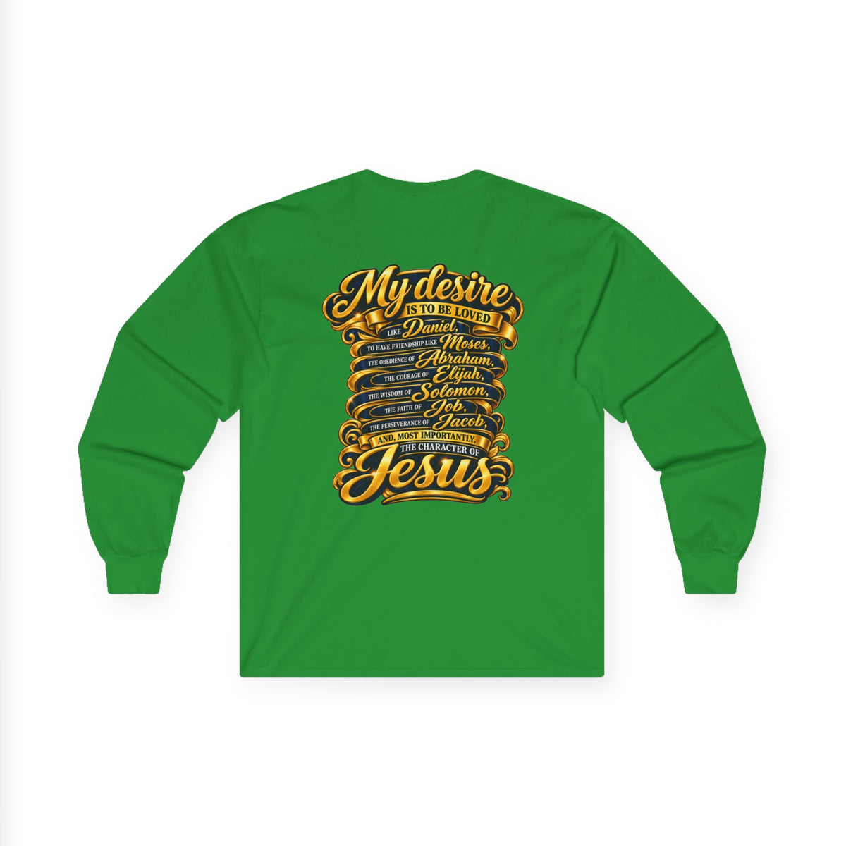 Reconversion Rebaptism Scripture Design Long Sleeve Tee | Christian Faith Shirt