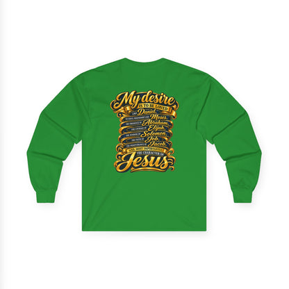 Reconversion Rebaptism Scripture Design Long Sleeve Tee | Christian Faith Shirt