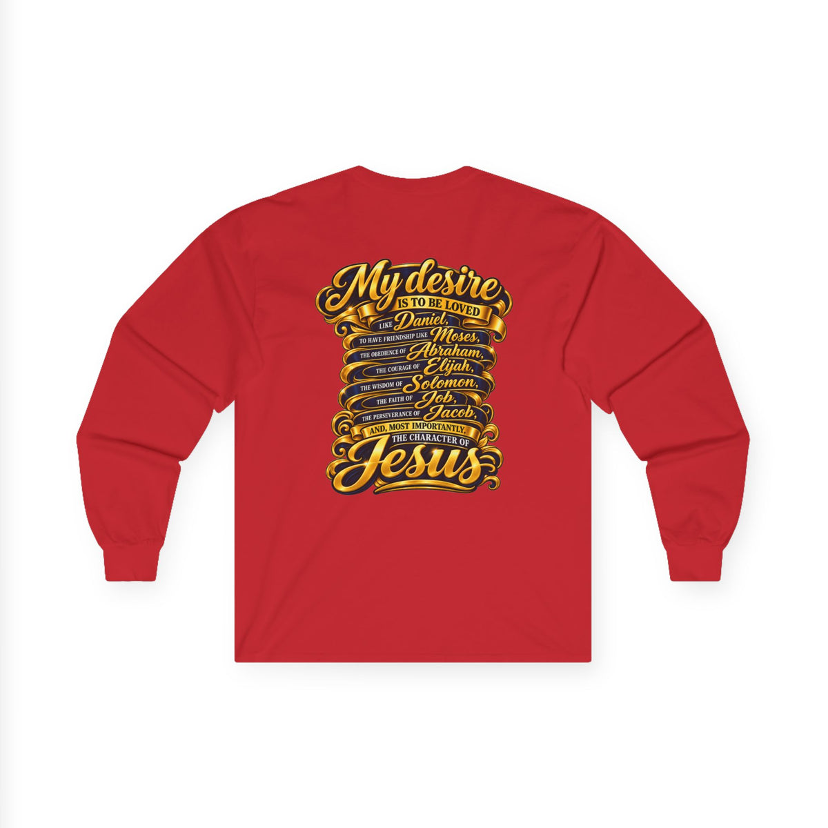 Reconversion Rebaptism Scripture Design Long Sleeve Tee | Christian Faith Shirt