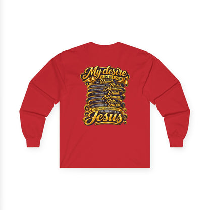Reconversion Rebaptism Scripture Design Long Sleeve Tee | Christian Faith Shirt