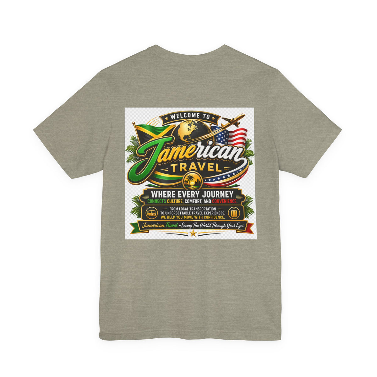 Jamerican Travel T-Shirt | Vintage Travel Logo Tee
