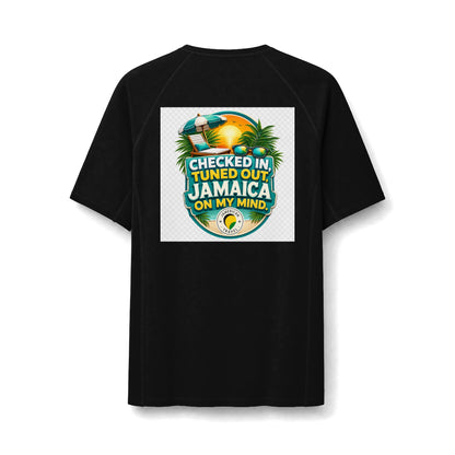 Jamaican Beach Vibes Rashguard Tee — "Saltwater Sunshine and Jamaican Peace"