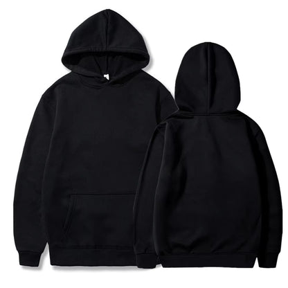 Autumn Fashion Loose Tops Solid Colour Hooded Polyester Men'S Sweatshirt Simple Casual