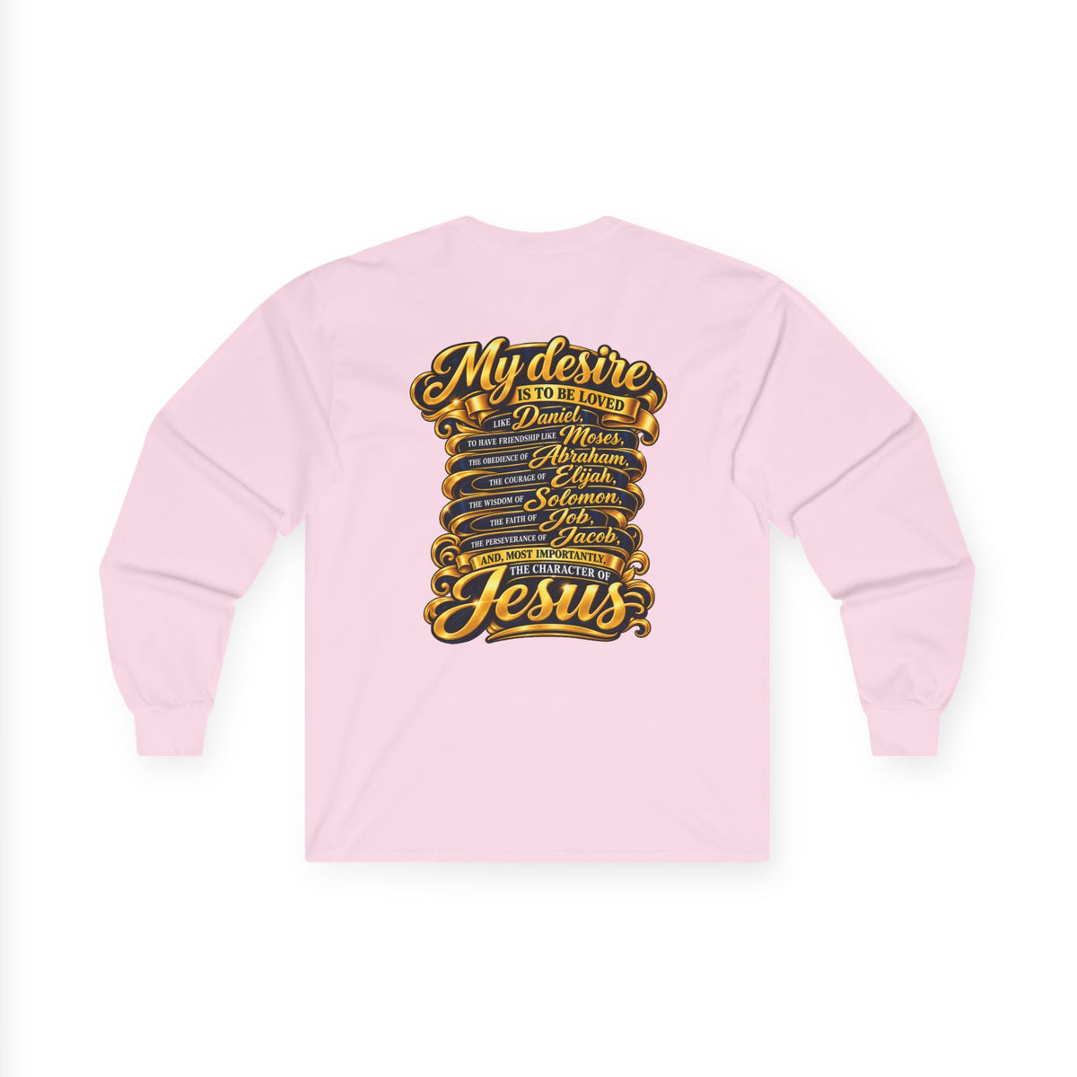 Reconversion Rebaptism Scripture Design Long Sleeve Tee | Christian Faith Shirt