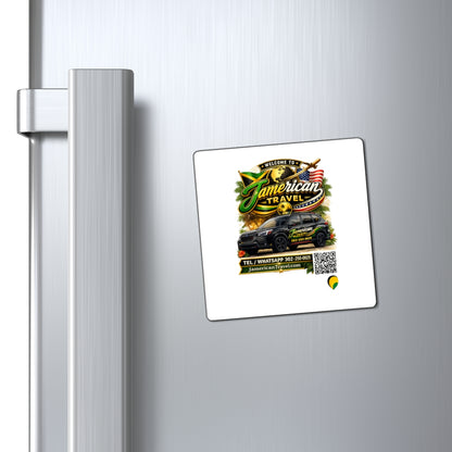 Jamerican Travel Logo Magnet — Promotional Car & Flag Refrigerator Magnet