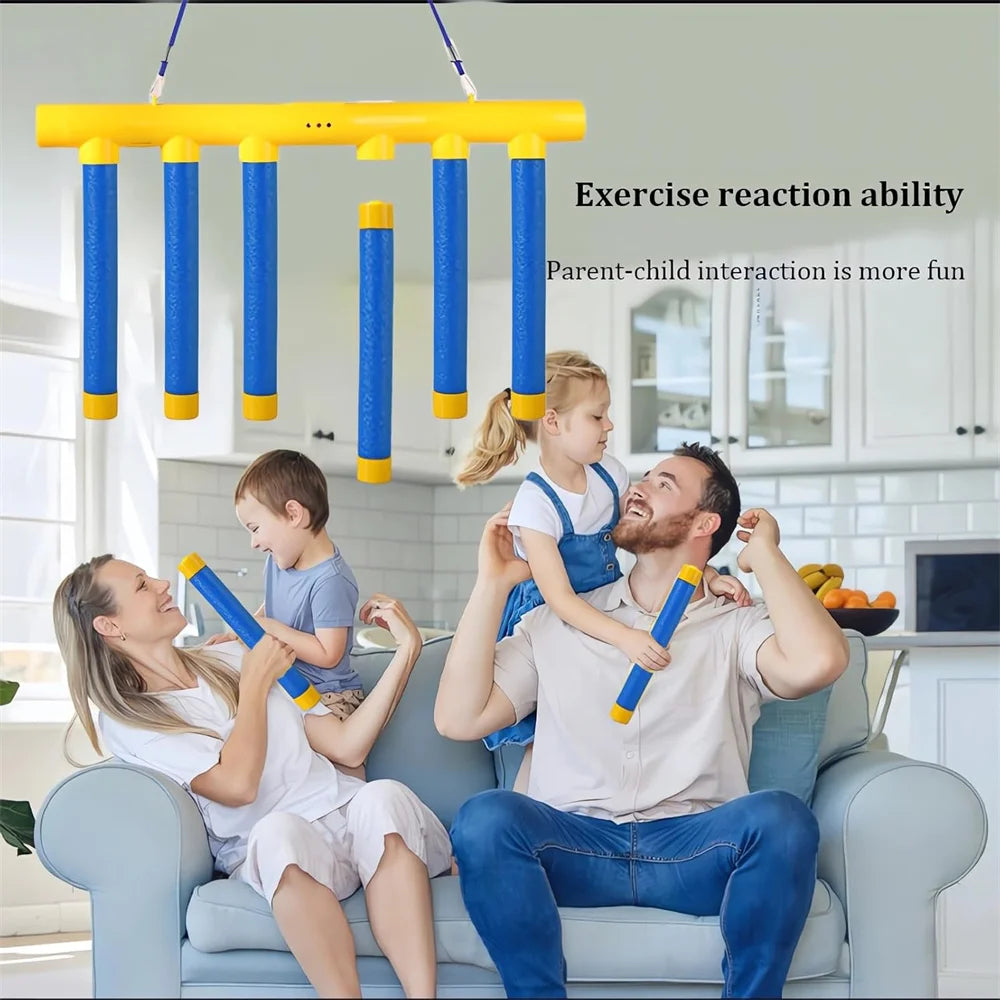 Reflex Drop Sticks Challenge Game Hand Eye Coordination Reaction Training Toy Adjustable Speed Catching Stick for Kids Adults
