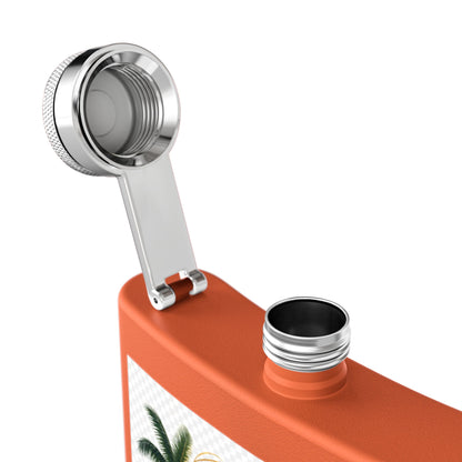 Jamaica Spirit Flask — 6oz Stainless Steel Travel Hip Flask