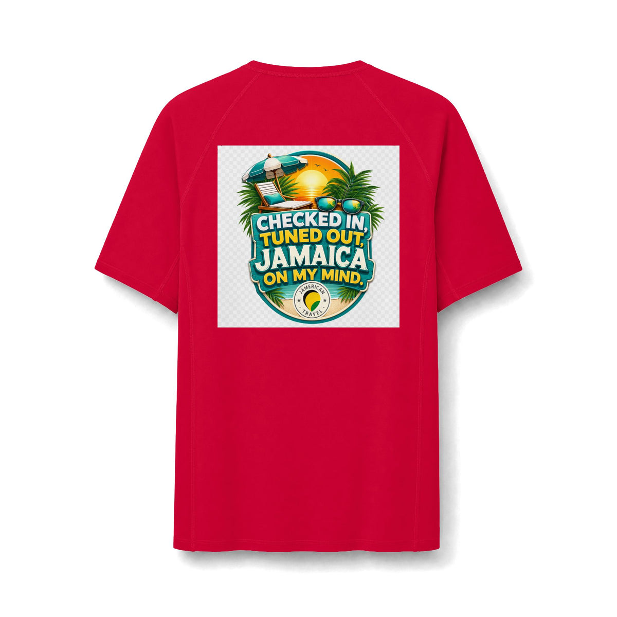 Jamaican Beach Vibes Rashguard Tee — "Saltwater Sunshine and Jamaican Peace"