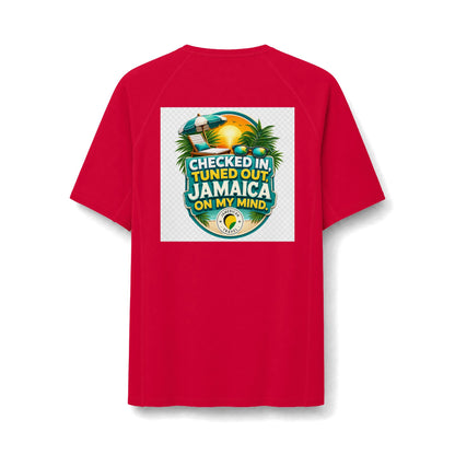 Jamaican Beach Vibes Rashguard Tee — "Saltwater Sunshine and Jamaican Peace"