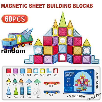 Magnetic Tiles for Kids Ages 3-5 4-8 Magnet Toys for 3 4 5 6 7 8+ Year Old Boys Girls Toddlers Magnetic Building Blocks Preschoo