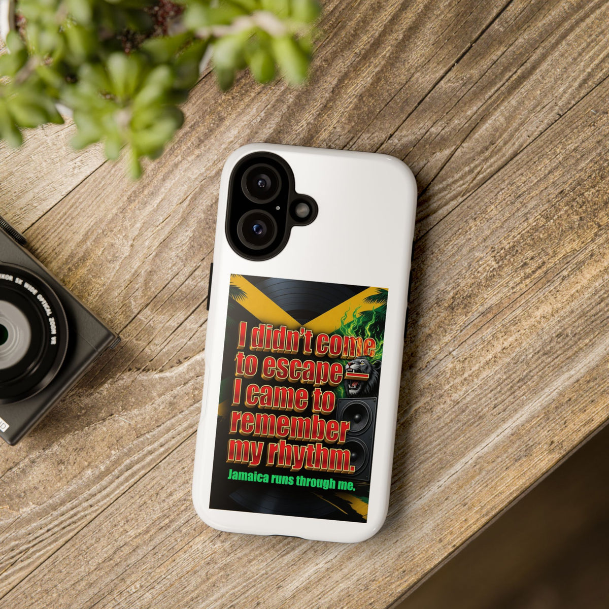 Jamaica Rhythm Phone Case — "I didn't come to escape, I came to remember my rhythm"
