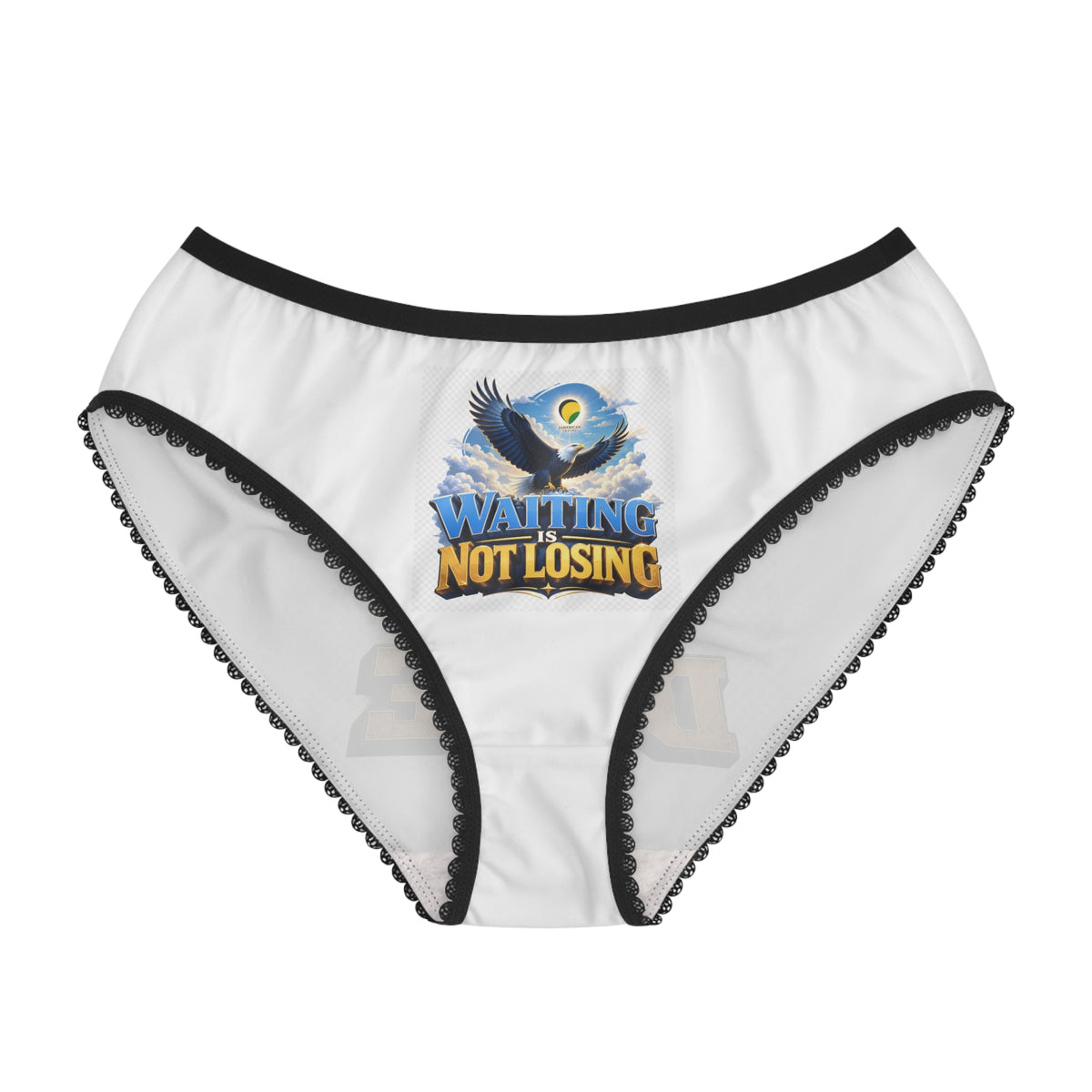 Women's Briefs — Motivational 'I Am Tired But I Am Not Done' / 'Waiting Not Losing' Graphic Panties